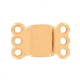 DQ metaal Magnetische sluiting 3 rings Rosé goud